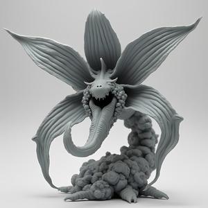 Floral Drake: 32mm Fantasy Miniature