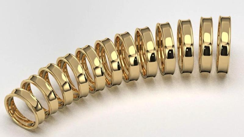 Band Ring for Men print model 3D R0136 W 5mm EU48- 70