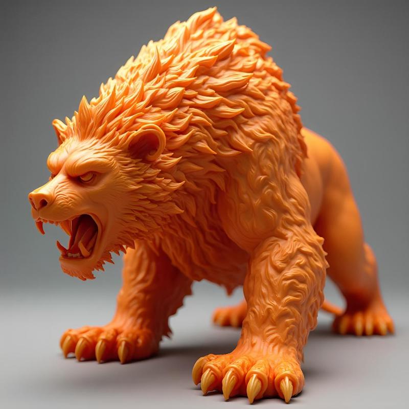 Furious Flame Bear - 28-32mm Miniature