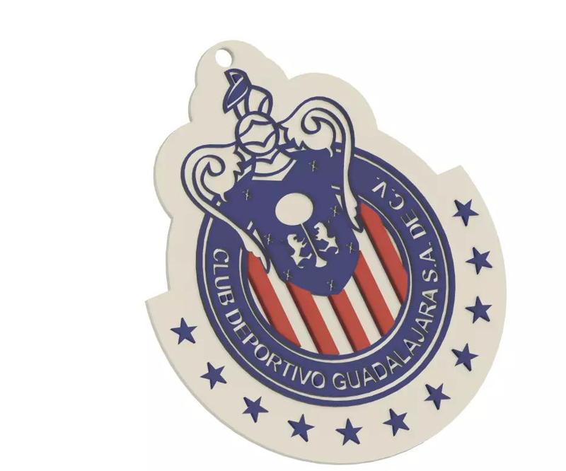 Chivas soccer club mexico 3d printable key chain