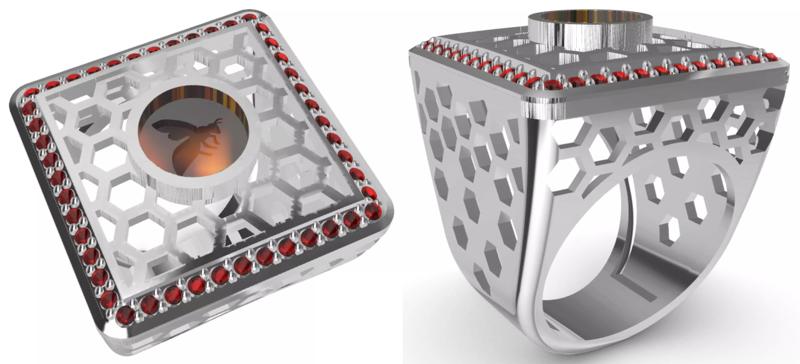 Bee Ring with brilhants