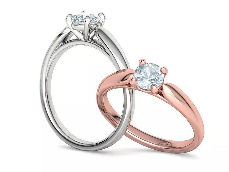 Bespoke Solitaire Ring Half Carat Stone 3Dprint Ring