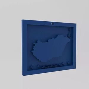 Hungary-Magyarorszag Map 3d Print Model
