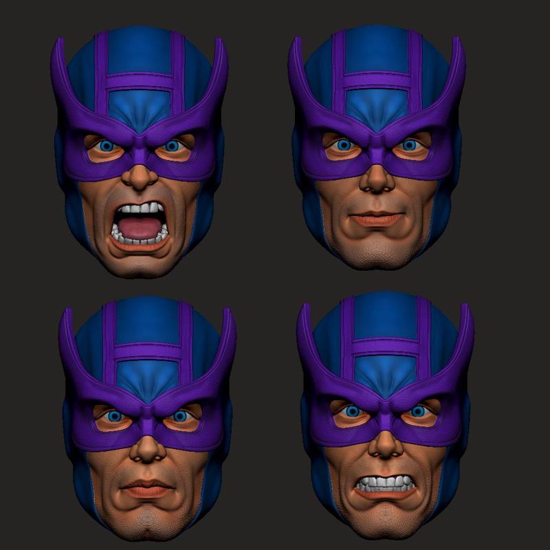 Hawkeye Marvel head 1/12 kit