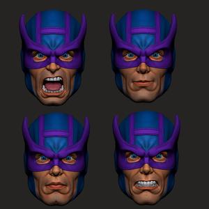 Hawkeye Marvel head 1/12 kit