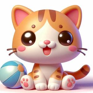 cat with ball