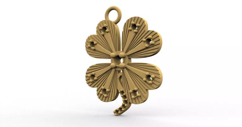 clover gold trebol de cuatro hojas