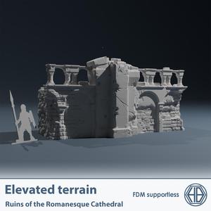 Temple ruins elevated terrain