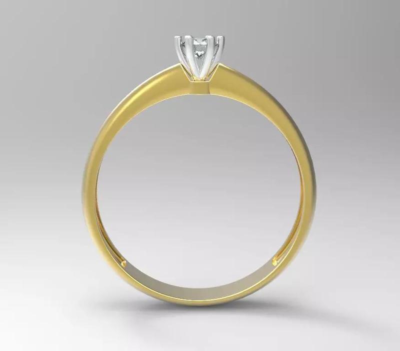 Ring77 gold engagement ring with diamond