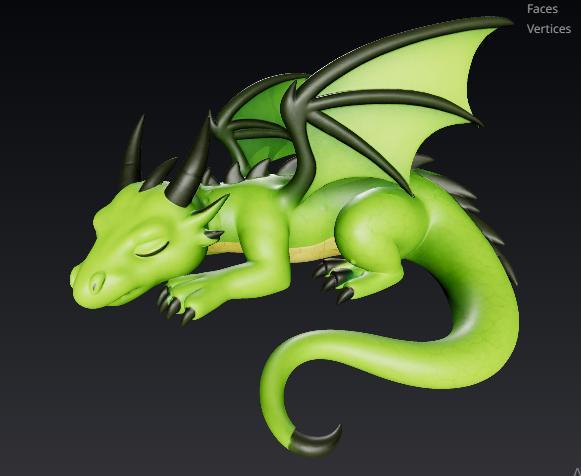 green dragon sleeping