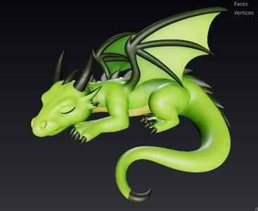 green dragon sleeping