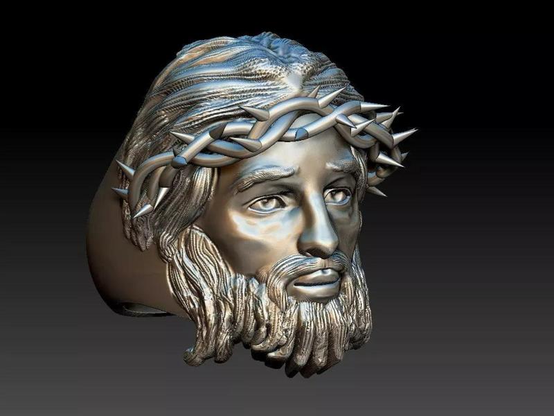 Jesus Christ Head Ring