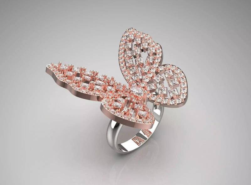 butterfly  diamond ring jr00148