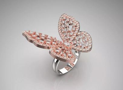 butterfly  diamond ring jr00148