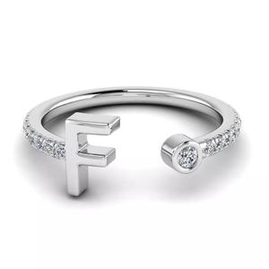 Jewelry alphabet ring F