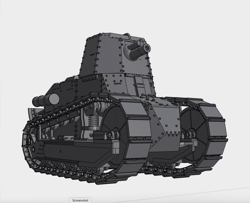 1-35 scale Renault FT-17 BS 75