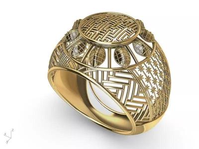 jali modern ring stl verified