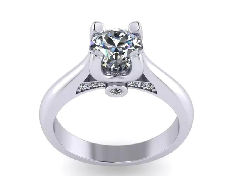 JEWELRY ENGAGEMENT RING STL FILE FOR DOWNLOAD AND PRINT- CC17