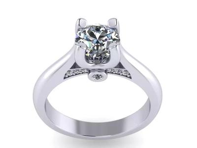 JEWELRY ENGAGEMENT RING STL FILE FOR DOWNLOAD AND PRINT- CC17