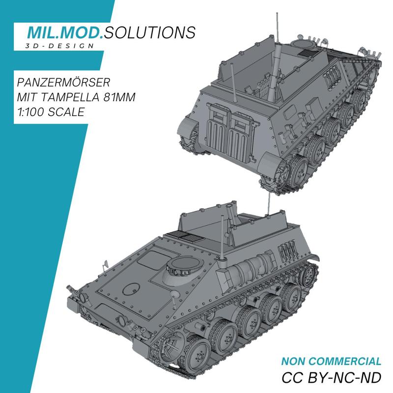 Armored mortar with Tampella 81 mm mortar