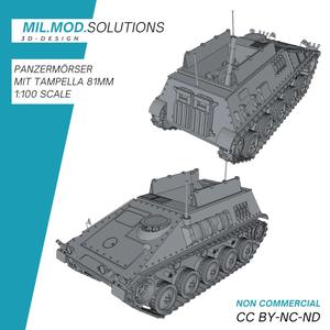 Armored mortar with Tampella 81 mm mortar