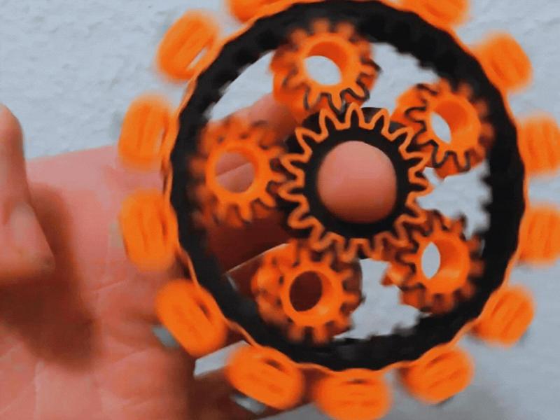 Fidget Spinner Halloween Pumpkin Planetary Gear 
