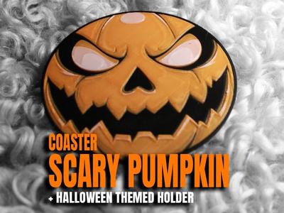 Scary Pumpkin Coaster | Halloween