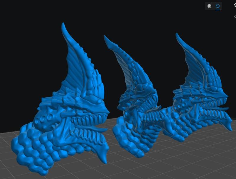 Crested Big Alien Heads