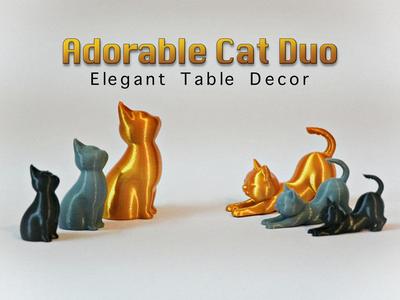 Adorable Cat Duo – Table Decor