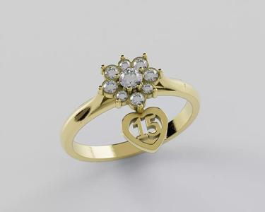 15 Years Heart movement Ring - Anillo 15 Corazon con movimiento