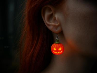 Halloween Tiny glowing jack o lantern pumpkin LED