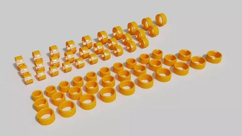 10mm with golden rings