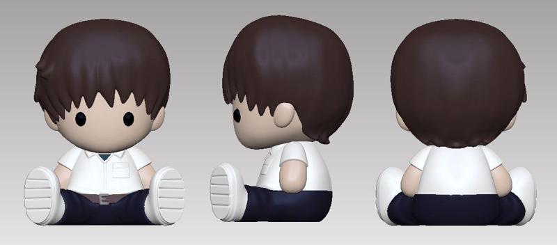 Shinji Ikari Chibi Fumo Petadoll - Evangelion