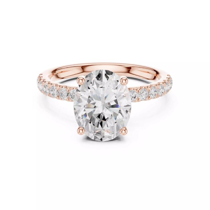 2CT Oval Cut Hidden Halo Diamond Engagement Ring 3DM STL Video