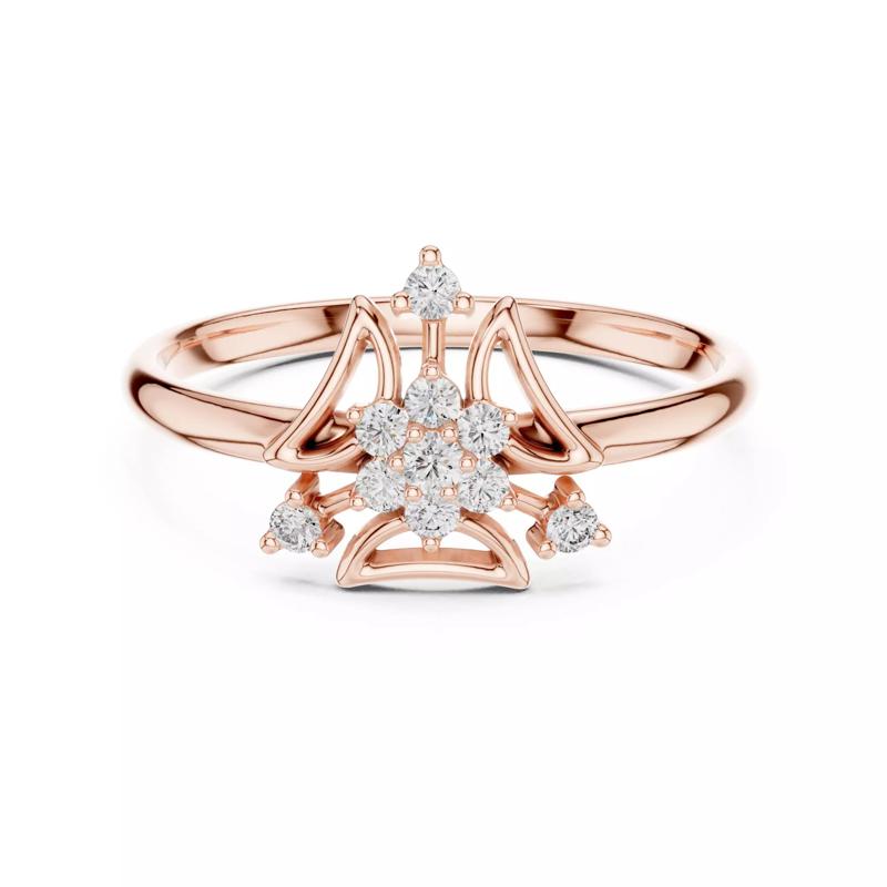 Round Cut Diamond Cluster Engagement Wedding Ring 3DM STL Video