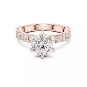 Round Pave Diamond Engagement Wedding Ring ALL SIZES STL Video