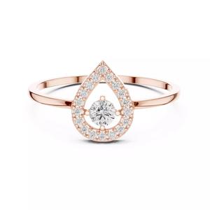 Round Cut Diamond Pear Shape Wedding Ring 3DM STL Video
