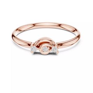 Round Diamond Half Moon Shape Engagement Ring 3DM STL Video