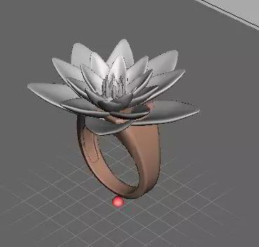Anillo con flor de loto Ring with loto flower