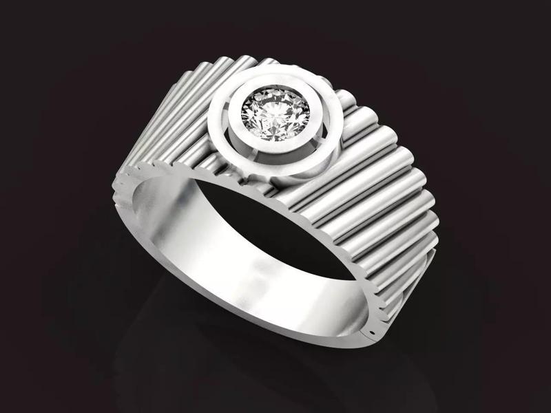 Man ring Wedding Band 1434