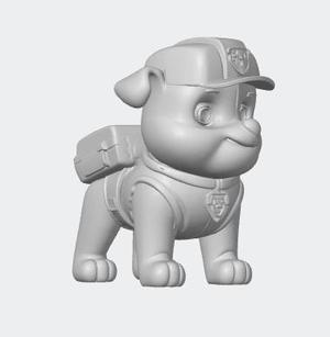 Rubble paw patrol figurine
