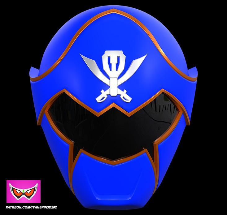 Gokaiger Blue Helmet Cosplay STL