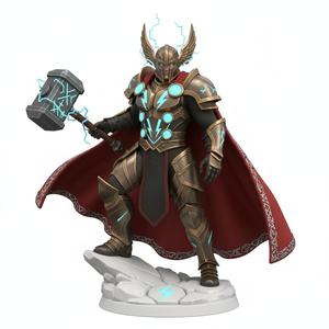 Heroic Storm Warrior Armor Figurine for 3D Printing | Mythic Fantasy Protector Display Model | Epic Tabletop Collectible