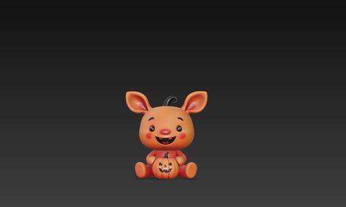Cute Halloween Pig Figurine – 3D Printable Model