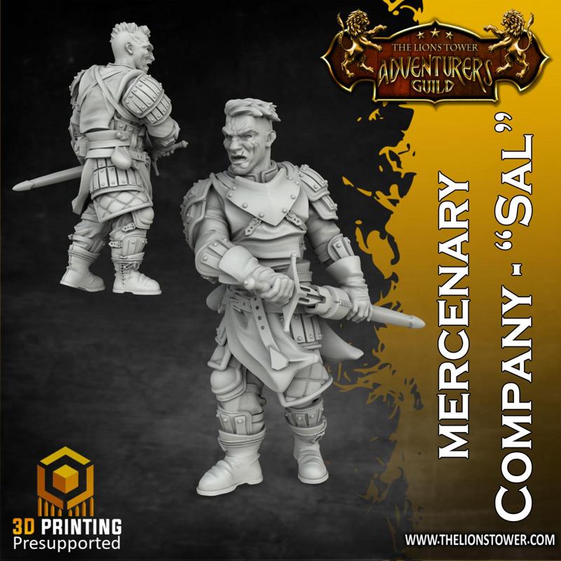 Mercenary Company - Sal (32mm scale, Pre-supported miniature)