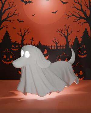 Dachshund-o-lantern : Dog Ghost Lamp (3D Print STL File)(vERSION 1)