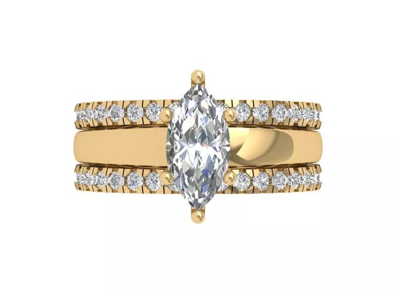 Marquise Ring Bridal Set