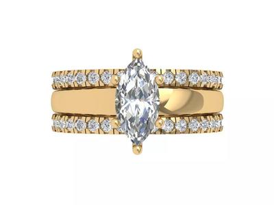 Marquise Ring Bridal Set