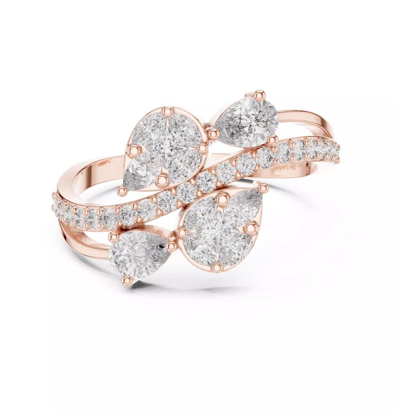 Marquise Princess Pear Cut Engagement Wedding Ring 3DM STL Video