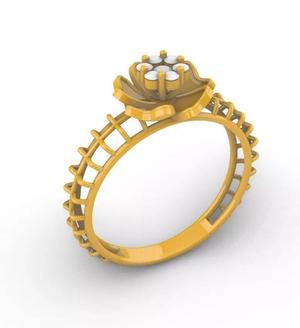 Mesh Diamond Flower Ring